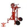 Taladro de Rápido Perforado de Dos Tiempos con Ruedas Empujado a Mano de 68cc para una Persona Taladro para Plantación de Árboles Hy-Gd680-Hf2-884