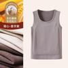 Nuevo Chaleco con Parche de Pareja Ropa Interior Térmica Otoño e Invierno Protección Abdominal Superior Chaleco Engrosado de Lana de Grafeno para Hombre
