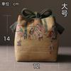 Bolsa de viaje portátil para guardar juegos de té al aire libre, bolsa de tela de algodón grueso, tetera, taza de té, una tetera, cuatro tazas, bolsa de tela