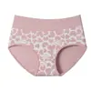 Etiqueta China de Algodón Puro de Cintura Alta para Niña Linda, Ropa Interior Femenina Cruzada de Algodón Puro Talla Grande con Control de Abdomen