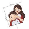 Pastel de celebridades en línea para San Valentín, decoración para niña, niño, papá, marca de azúcar, cerámica suave, decoración de cumpleaños con complemento, relieve de fondant