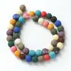 Pedras Vulcânicas Coloridas Redondas para Incenso Cor Mista Pedra Vulcânica Contas Soltas Artesanal Miçangas DIY Colar Acessórios de Joia Atacado