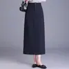 Falda midi recta adelgazante, moderna y versátil para mujer, nueva colección otoño 2026, de cintura alta, fluida, sencilla y que realza la figura