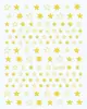Adesivos para Nail Art de Estrela de Quatro Pontas, Estrelas Douradas e Prateadas, Designs de Estrelas Pretas e Brancas, Decalques com Adesivo Atrás, Adesivos de Unha Populares Transfronteiriços