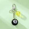 Llavero para Amantes del Billar Resina 8 Billares, Amuleto Colgante para Bolso Regalo Recuerdo Colgante Llavero