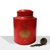 Lata de té de hojalata, lata de hierro, 500 g, pequeña, verde y naranja, lata de té de metal redonda retro de 0,5 kg, venta al por mayor