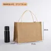 Bolsa de Linho Atacado Sacola de Juta DIY Bolsa de Mão de Linho Ecológica Bolsa de Linho Padrão de Logo Imprimível
