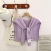 Chal de Punto Cruzado para Mujer Primavera y Otoño 2024 Color Cuello Falso Protección de Columna Cervical Habitación con Aire Acondicionado Cálido Hombro Capa Pequeña Exterior