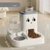 Bebedouro Automático para Gatos 2 em 1 Grande Capacidade Alimentadores para Animais de Estimação para Todos os Gatos, Disponível em Rosa, Cinza, Laranja e Verde
