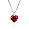 AliExpress transfronterizo nuevo traje de amor pendientes personalidad femenina creativo circonita Colgante en forma de corazón cadena traje de tres piezas