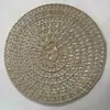 Atacado PP Redondo Feito à Mão Luxo Leve Jogos Americanos Estilo Europeu Moderno Isolamento Térmico Tapetes Decorativos Cor Sólida Opções Multicor Jogos de Mesa