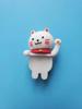Señal de estacionamiento de muñeca de dibujos animados en 3D, muñeca de goma suave, cerdo acostado, muñeca de gato de la fortuna, en stock, venta al por mayor, gran suministro