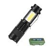 Lanterna Mini de Luz Roxa com Bateria de Longa Duração, LED Forte para Exterior, Zoom Telescópico, Lanterna Portátil de Liga de Alumínio