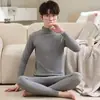 Traje de ropa interior térmica para jóvenes, año de nacimiento de hombre, Rojo Grande, ropa de otoño, pantalones largos, regalo, camiseta interior