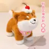 Lindo peluche de cachorro de mascota, tamaño pequeño de dibujos animados con atuendos y bufanda intercambiables, Husky, Bichón, Shiba Inu, juguete de peluche, regalo