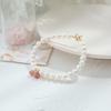 Qiaoen acessórios de cristal natural jóias pulseira de pérolas acessórios jóias pulseira de cristal de morango terminou geração por atacado