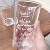 Copo de Café de Vidro Estilo Ins Estilo Coreano Copo para Cold Brew Copo de Camada Única para Beber Diretamente para Meninas Escritório em Casa Copo de Água de Vidro Atacado