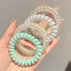 Goma para el Cabello de Espiral de Alambre para Mujer 2026 Nuevo Modelo Anillo para el Cabello con Acabado de Alta Gama, Banda para el Cabello para Cola de Caballo y Moño, No Daña el Cabello, Accesorio para el Cabello