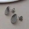 Acero Inoxidable con Tapón para el Oído Chapado al Vacío Color Oro/Acero Disco Redondo con Agujero Pendiente de Botón Pendiente DIY Accesorios para Joyería Hechos a Mano