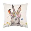 Funda de almohada de Pascua de Amazon, de lino, para decoración navideña, con diseño de conejo, para el hogar y uso diario.