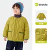 Repelente al agua sin flúorChaqueta de algodón Dudu para niños, capa interior de otoño, un imprescindible para bebés en la escuela, ropa interior cálida