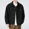 2026 Nueva Chaqueta de Mezclilla Negra de Otoño para Hombre Estilo Coreano Holgada de Moda Marca Retro Versátil Chaqueta de Trabajo Top