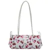 Nueva colección de verano 2026 para mujer: bolsa de compras de gran capacidad, bolso de hombro, estampado de cerezas, bolso tote moderno y minimalista, bolso de mano