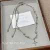 Colar Estrela Explosiva Minimalista Design de Nicho Moda Versátil Personalidade de Alto Padrão Tendência Elegante Gargantilha Longa para Mulheres