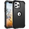 Funda protectora tres en uno de silicona para PC, resistente a golpes y caídas, compatible con iPhone 14 Pro y Apple 14 Plus.