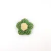 Flores Pompons Atacado em Estoque, Flores de Crochê em Lã, Acessórios para Penteados DIY, Broches para Roupas Feitos à Mão, Materiais Puros Feitos à Mão
