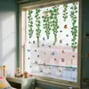 Múltiples Estilos de Pegatinas Florales de Vidrio Estilo Ins para Puertas y Ventanas de Vidrio, Pegatinas de Vidrio de Adhesión Estática con Visibilidad de Doble Cara