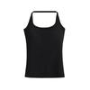 Roupa Íntima Sexy Francesa com Bojos Top Básico Cor Pura para Mulheres Verão 2025 Slim Roupa Externa Regata sem Mangas
