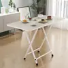 Mesa plegable simple para hogar, apartamento pequeño, mesa para comer pequeña, mesa de estudio para estudiantes, dormitorio, portátil, doble barra, mesa de flexiones de suelo