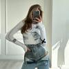 Transfronterizo transfronterizo Amazon otoño nuevo cuello redondo manga larga moda estampado ajustado a juego mono ropa de mujer europea y americana