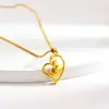 Colgante de Manzana de Oro Arena Vietnamita Cadena para Clavícula de Moda Simple para Mujer Festival Occidental Nochebuena Regalo de Navidad