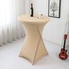 Funda de Mesa de Cóctel Elástica de Color Sólido de Alta Gama Personalizada Transfronteriza Cubierta de Mesa de Bar de Cuatro Patas Decoración para Banquetes Hotel Boda
