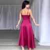 Vestido elegante de satén ajustado de cintura alta Pure Desire para mujer, ropa transfronteriza de Amazon europea y americana, novedad de verano de 2024