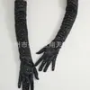 Moda Europeia e Americana Malha de Diamante Brilhante Preto Cetim Disco Retro Dança Acessórios de Roupa para Festival de Música Eletrônica