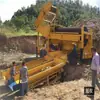 Coche de bateo de oro móvil terrestre mina máquina pequeña clasificadora de oro canaleta incentivada equipo de bateo de oro bote de bateo de oro