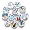 Wuhan Anti-epidemia Prevenção e Controle Máscara Padrão Time Gem Glass Patch Promocional Slogan diy Joias Acessórios Produção