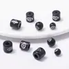 Ébano Imitación Incrustado con Filigrana de Plata Nube Cuentas Redondas Cuentas Barril Cuerda de Collar Exquisita Cuerda de Mano Cuentas Sueltas Fabricante de Cuentas Venta al por Mayor