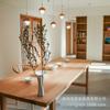 Mesa de comedor escandinava de madera maciza, mesa grande de madera de fresno, escritorio de oficina de madera de roble rojo, banco de trabajo de negociación de madera de cerezo