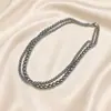 Colar de Pérola Cinza de Camada Dupla de Luxo Leve de Nicho de Ponta para Mulheres Nova Moda Corrente de Clavícula Versátil