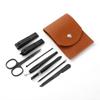 Set de Manicura Cortauñas Doméstico Acero Inoxidable Boca Plana Cortauñas Inclinado Cortauñas Negro Herramienta de Cuidado de Manicura