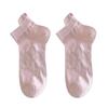 Calcetines Calcetines Cortos de Mujer Primavera y Verano Algodón Puro a Prueba de Olores Tubo Medio Primavera y Verano Delgados Calcetines de Barco para Niña Zhuji Transpirables Bordados