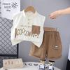 Guapos Verano 2024 Verano Nuevo Niño Camisa Elegante sin Mangas Dos Piezas Ropa de Moda para Bebé