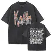 Camiseta Masculina Korn Ftl 25 Follow the Leader Estampada Frente e Verso Rock Gothic Casual Oversized Masculina