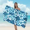 Toalha de Praia Estampada Transfronteiriça, Xale de Praia de Microfibra para Adultos, Toalha de Banho Absorvente de Água de Secagem Rápida, Toalha para Esportes Aquáticos