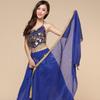 Nuevo pañuelo de corona rosa dorado traje de danza india velo hilo para lanzar a mano patrón de danza del vientre velo de práctica femenino
