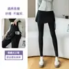 Pantalones de yoga ajustados que ocultan las caderas, nuevos pantalones deportivos cropped de cintura alta con bolsillos, pantalones de tiburón talla grande con solapa trasera para uso en exteriores